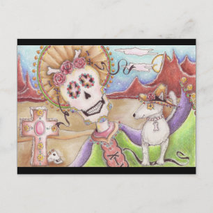 Carte postale "Dusk With Dog" du Jour des Morts