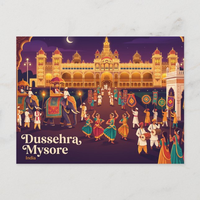 Carte Postale Dussehra Mysore Inde (Devant)