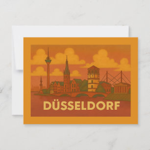 Carte Postale Düsseldorf Allemagne Art de ville