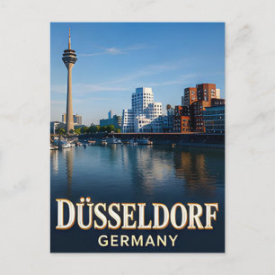 Carte Postale ✈️ Düsseldorf Allemagne Cadeau de voyage 🌆