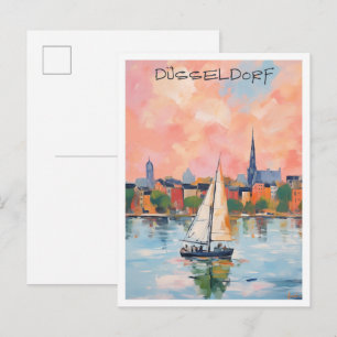 Carte Postale Dusseldorf Allemagne Voyage Esthétique