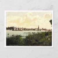 Düsseldorf depuis le Rhin, le Rhin, Allemagne clas