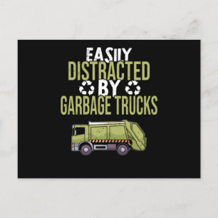 Carte Postale Dusting Car Garbage Man Garbage Collection Dust