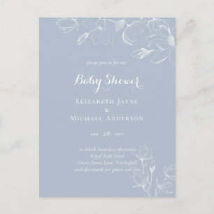 Carte Postale Dusty Baby shower de Magnolias Blancs