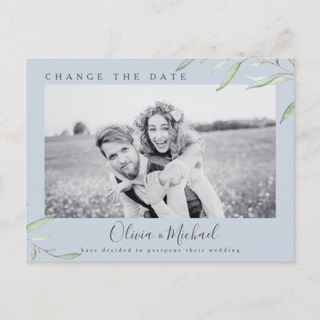 Carte Postale Dusty bleu vert photo changer la date (Devant)