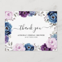 Dusty bleu violet Fête des mariées Lilac Merci