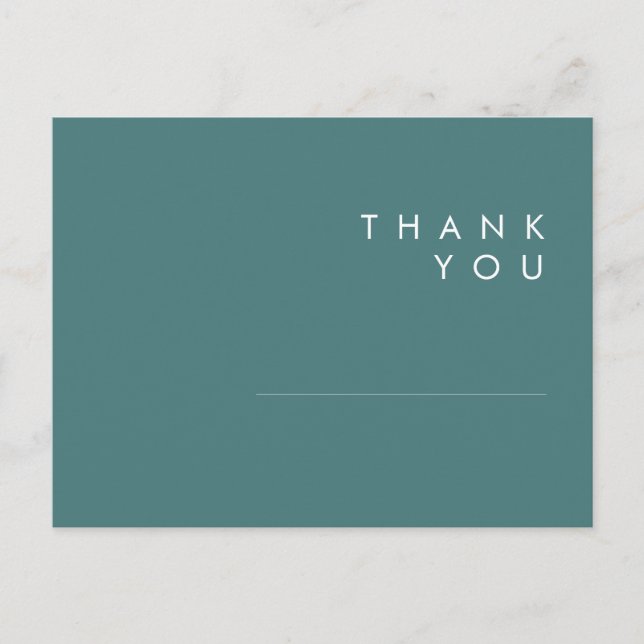Carte Postale Dusty Boho | Merci Mariage vert (Devant)