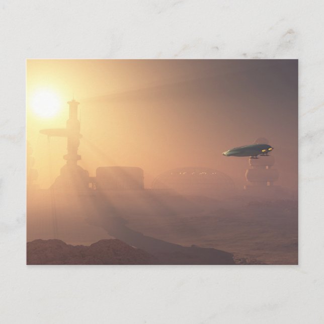 Carte Postale Dusty Landing sur la colonie de Mars (Devant)