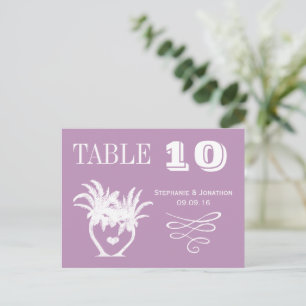 Carte Postale Dusty Lavender Purple Beach Destination Mariage