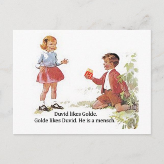 Carte Postale Duvid aime Golde. (Devant)