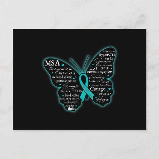 Carte Postale Dysautonomia Sensibilisation POTS HyperPOTS NCS Mo (Devant)