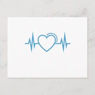 Carte Postale Dysautonomia Sensibilisation POTS Ruban Turquoise