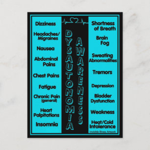 CARTE POSTALE...DYSAUTONOMIE - Symptômes