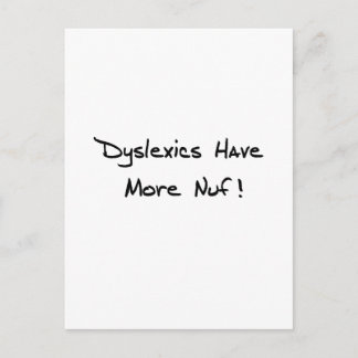 Carte Postale Dyslexiques Ont Plus De Nuf !