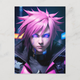 Carte Postale Dystopian Cyberpunk Sci-Fi Future Street Punk 01