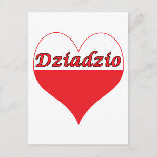 Carte Postale Dziadzio Coeur polonais
