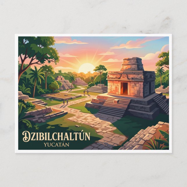 Carte Postale Dzibilchaltún Mérida Mexique (Devant)