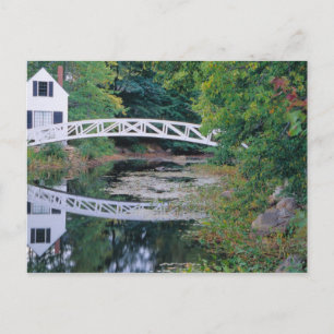 Carte Postale É.-A., États-Unis, Maine. Pont sur l'étang à Some