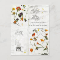 e.e. cummings pressé fleurs cursive journal