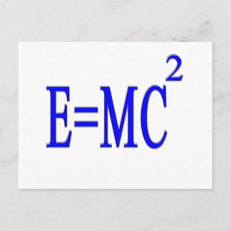 Carte Postale E=MC 2 (bleu)