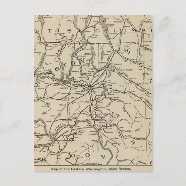 Carte Postale E Washington Idaho (Devant)