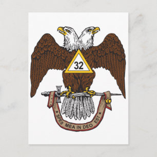 Carte Postale Eagle Brown de cerf écossais du 32e degré