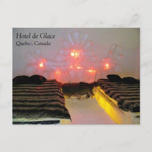Carte Postale Eagle Room à l'Hôtel de Glace, Québec, Canada (Devant)