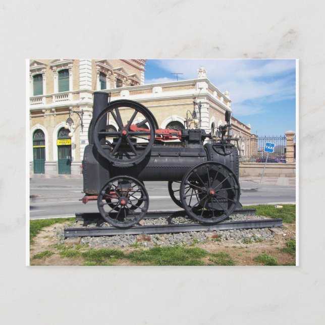 Carte Postale Early Steam Locomotive in Cartagena. (Devant)