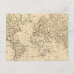 Carte Postale Earth Mercator