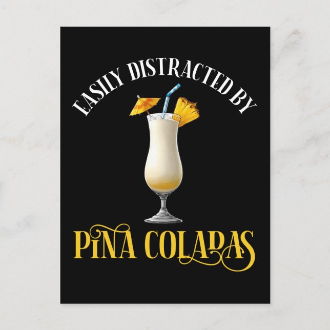 Carte Postale Easily Distracted By Pina Coladas (Devant)