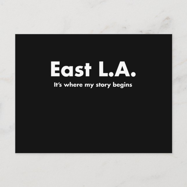 Carte Postale East La Son où mon histoire commence Los Angeles T (Devant)