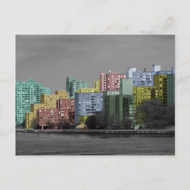Carte postale East River Skyline Pastel (Devant)