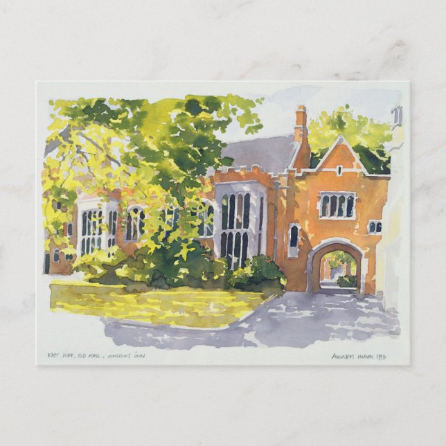 Carte Postale East Side Old Hall Lincoln's Inn 1983 (Devant)