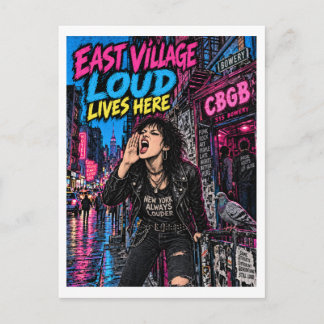 Carte Postale East Village La Vie Est Bruyante Ici