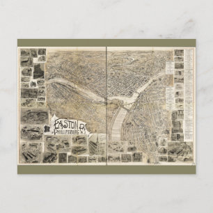 Carte Postale Easton Pennsylvania & Phillipsburg New Jersey 1900