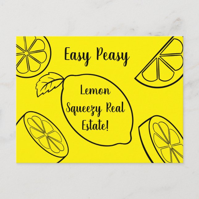 Carte Postale Easy Peasy Lemon Squeezy Immobilier (Devant)