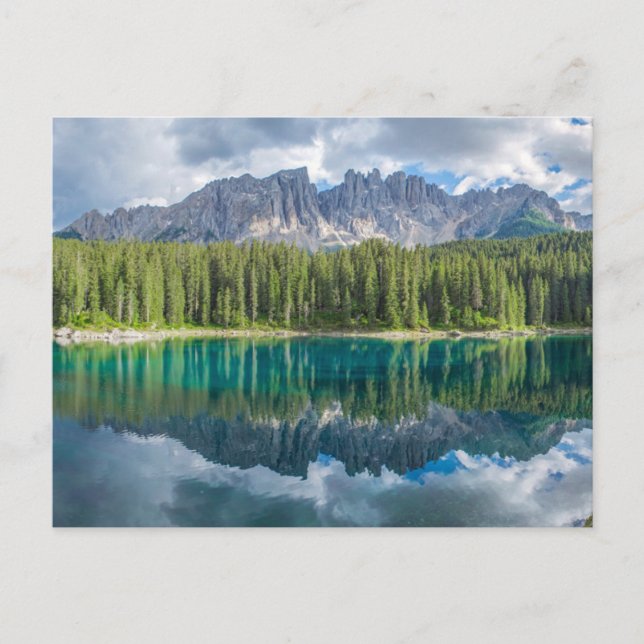 Carte Postale Eau | chaîne de montagnes Latemar (Devant)