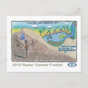 Carte Postale Eau : La chute de vie