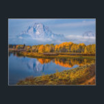 Carte Postale Eau | Oxbow Bend Jackson Wyoming<br><div class="desc">Cette superbe photo de Getty Images présente les couleurs d'automne et le reflet du mont Moran à Oxbow Bend en automne au Grand Teton National Park dans le Wyoming.</div>