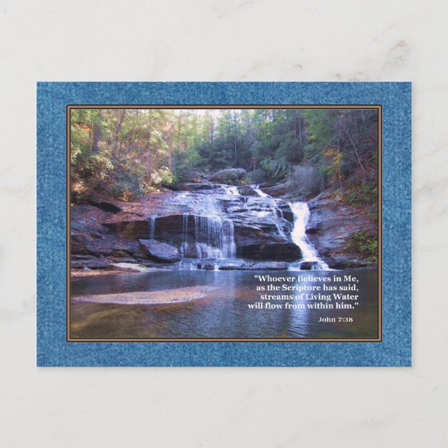 Carte Postale Eau vive John 7:38 (Devant)