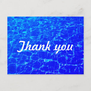 Carte Postale Eaux Bleues Neon Piscines Merci Motif