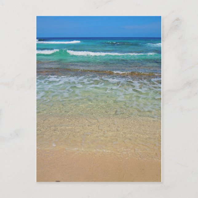 Carte Postale Eaux de plage calmes (Devant)