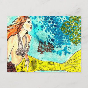 Carte postale Eaux Tranquilles Sirène