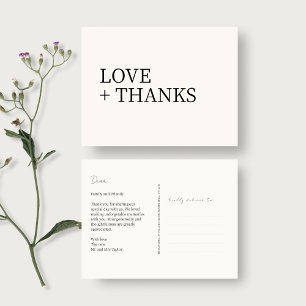 Carte Postale Ébène et ivoire   Merci Mariage non photo