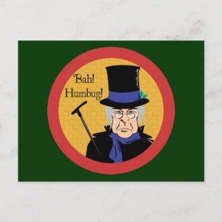 Carte Postale Ebenezer Scrooge Bah ! Humbug !
