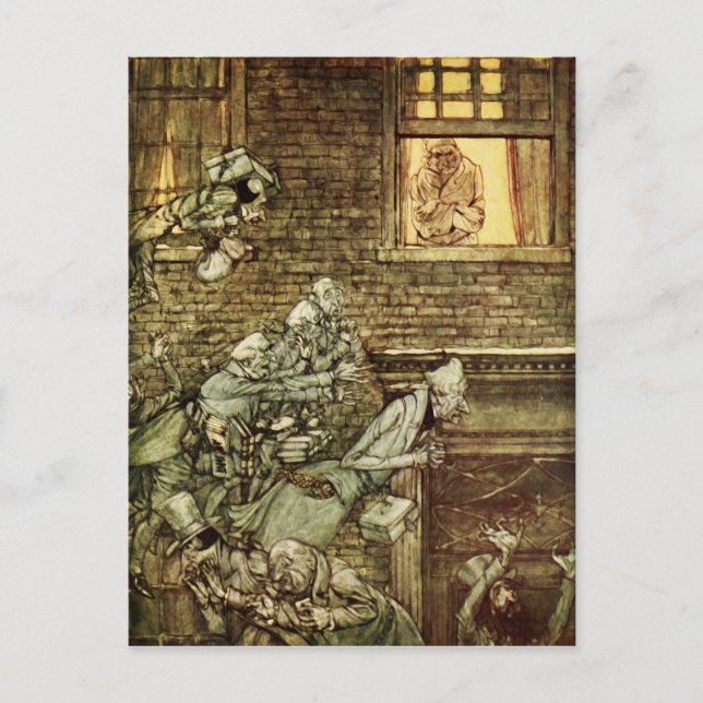 Carte Postale Ebenezer Scrooge Dickens Christmas Carol Vintage (Devant)