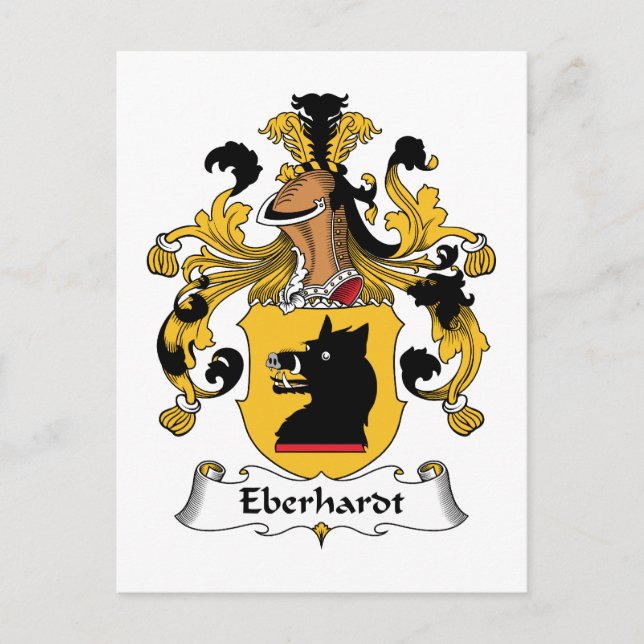Carte Postale Eberhardt Family Crest (Devant)