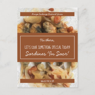 Carte Postale Échange Brown de recettes de script blanc personna