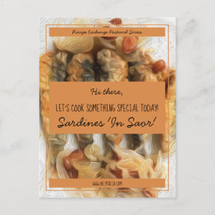 Carte Postale Échange de recettes de script noir safran personna