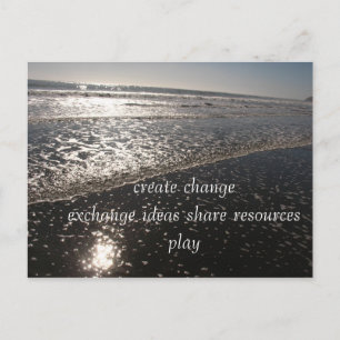 Carte Postale échanger, créer un changement échanger des idées p